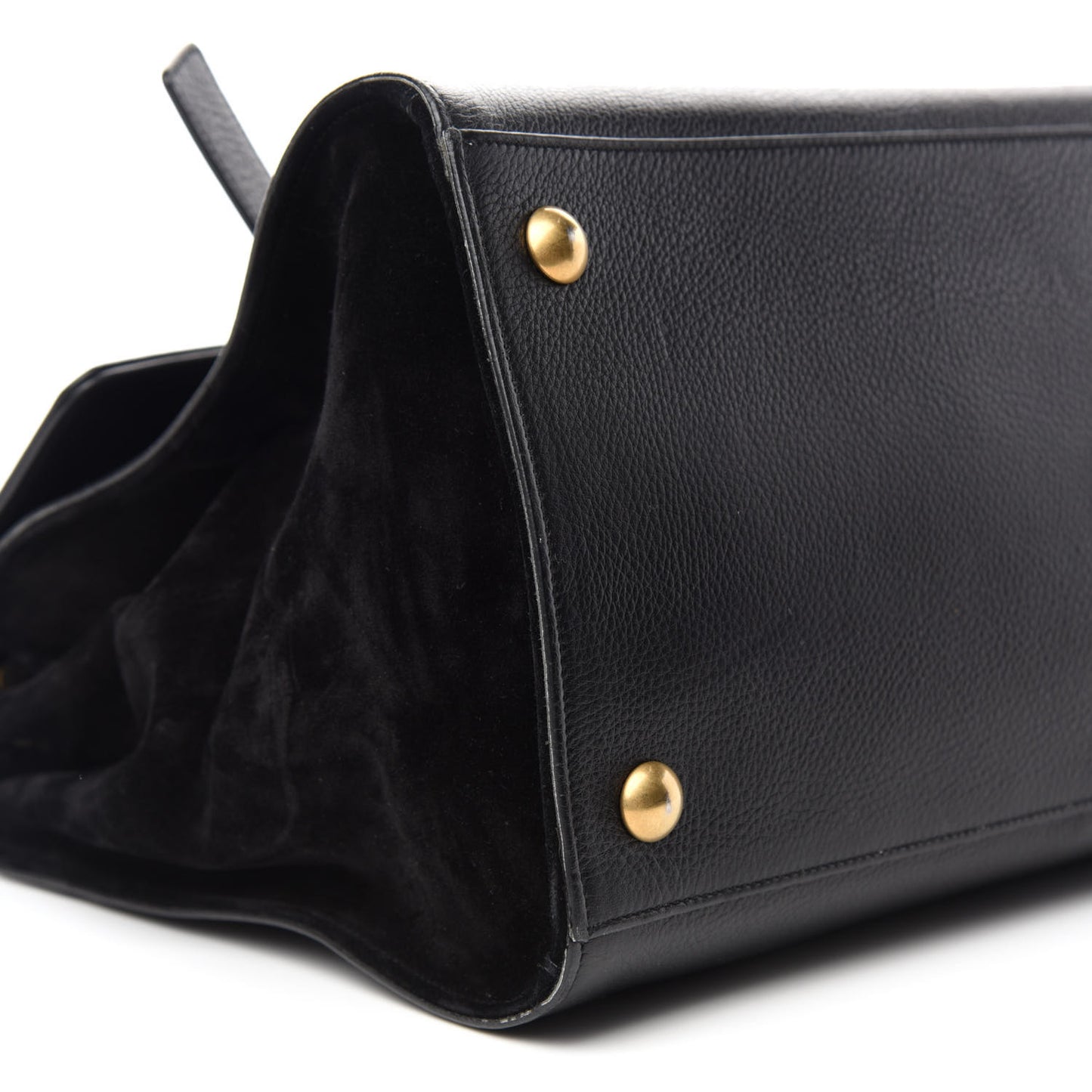 Calfskin Suede Large Muse Two Black