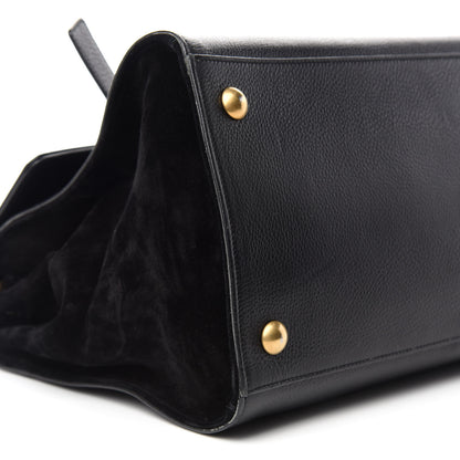 Saint Laurent Calfskin Suede Large Muse Two Black 10 of 12