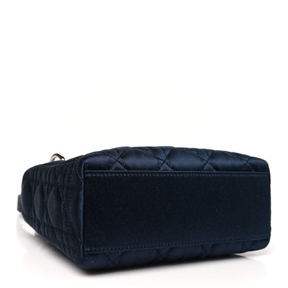 Christian Dior Satin Crystal Cannage Mini Lady Dior Navy 4 of 10