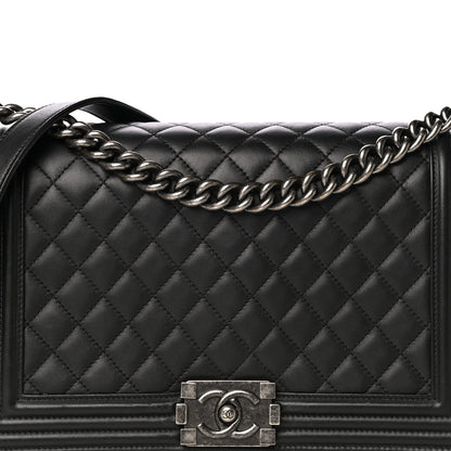 Chanel Calfskin Quilted New Medium Boy Flap Black 8 of 12