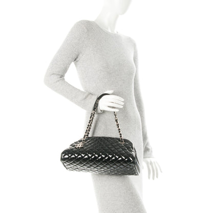 Chanel Patent Quilted Medium Just Mademoiselle Black 2 of 7
