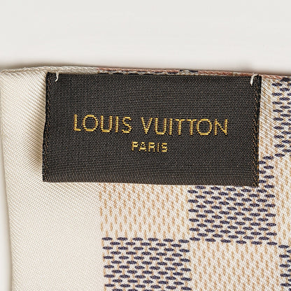 Louis Vuitton Silk Damier Azur Tahitienne Bandeau Rose Ballerine 6 of 6