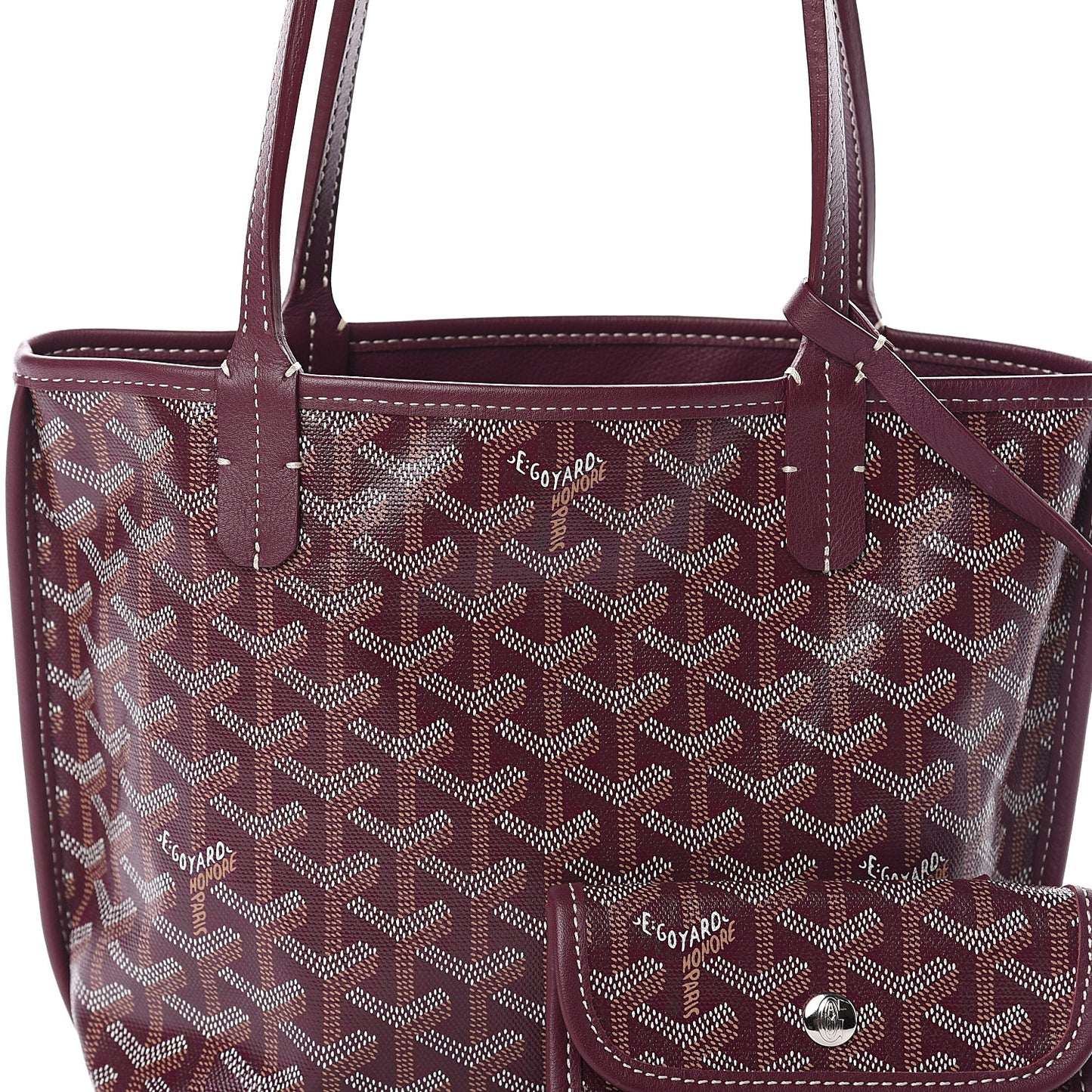 Goyardine Reversible Mini Anjou Burgundy