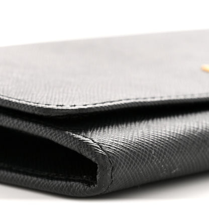 Prada Saffiano Metal Oro Chain Wallet Black 8 of 11