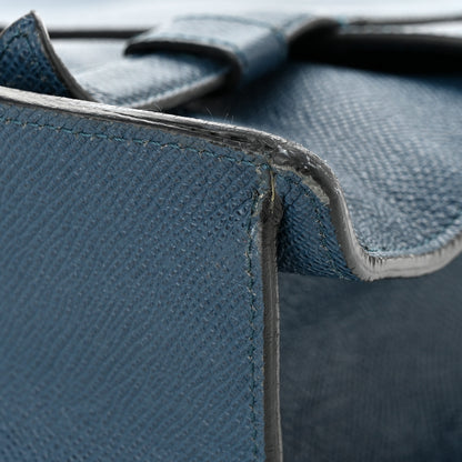Burberry London Grainy Calfskin Rivendale Messenger Bag Blue 10 of 10