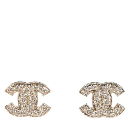 Chanel Crystal CC Earrings Silver 1 of 5