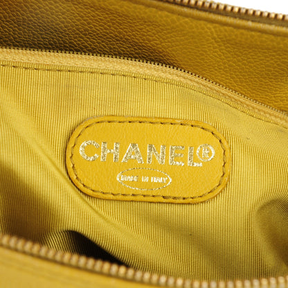 Chanel Caviar Large CC Shoulder Bag Chartreuse 7 of 9