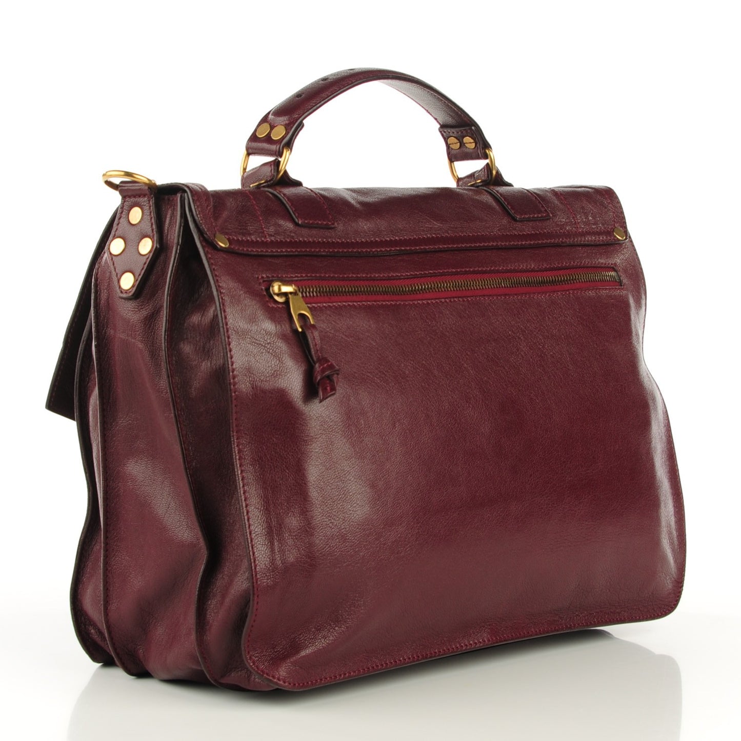 Lambskin Large PS1 Satchel Burgundy