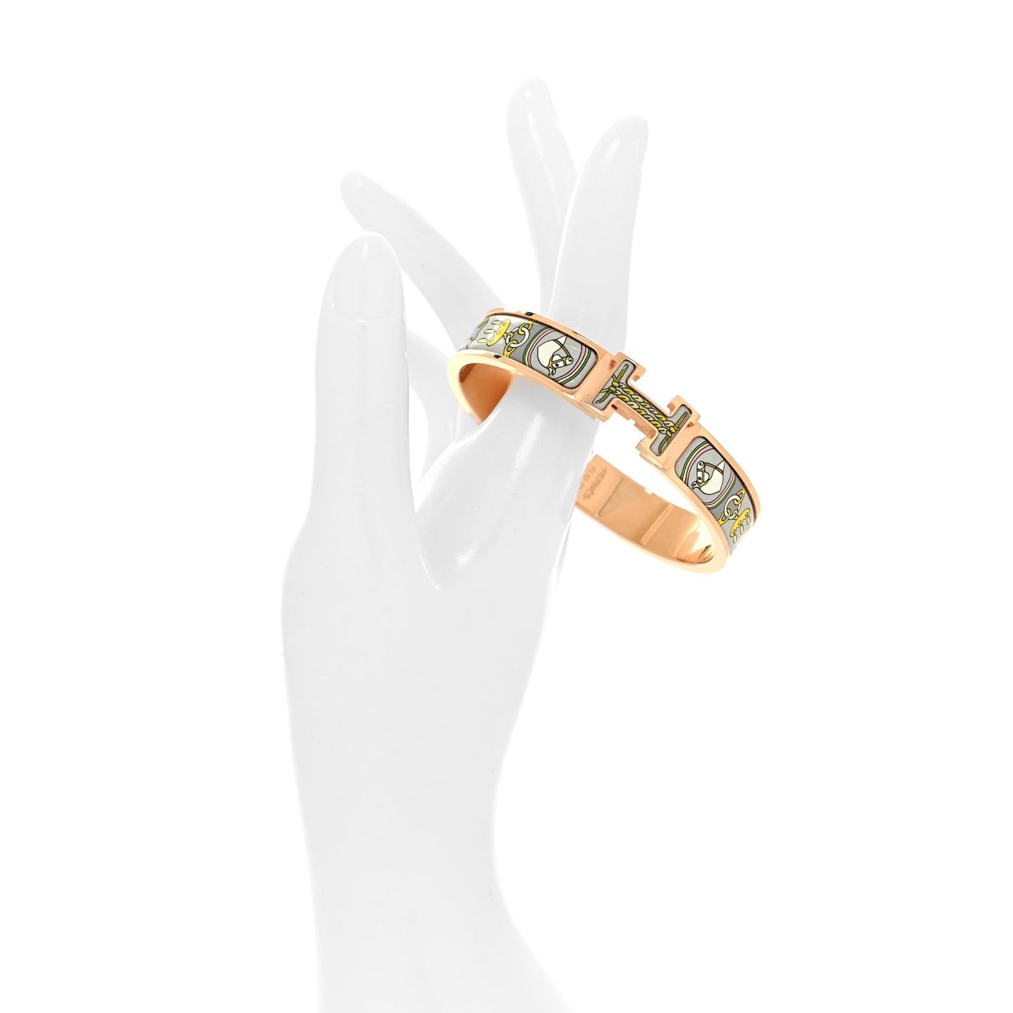 Enamel Printed Narrow Clic Clac H Bracelet PM