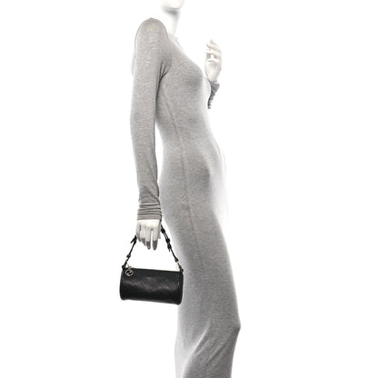 Gucci Sakai Be Green Calfskin Diagonal Stitched Mini Blondie Barrel Shoulder Bag Black 2 of 9