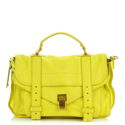 Proenza Schouler Lambskin Medium PS1 Satchel Citron 1 of 8