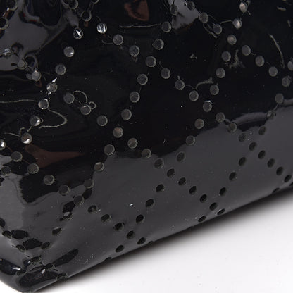 Chanel Patent Perforated CC Shopping Tote Black 20 of 21