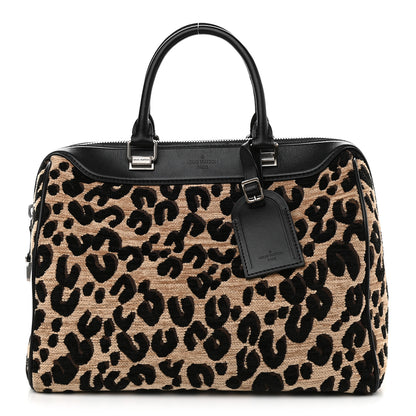 Louis Vuitton Jacquard Velvet Leopard Print Stephen Sprouse Speedy 1 of 9