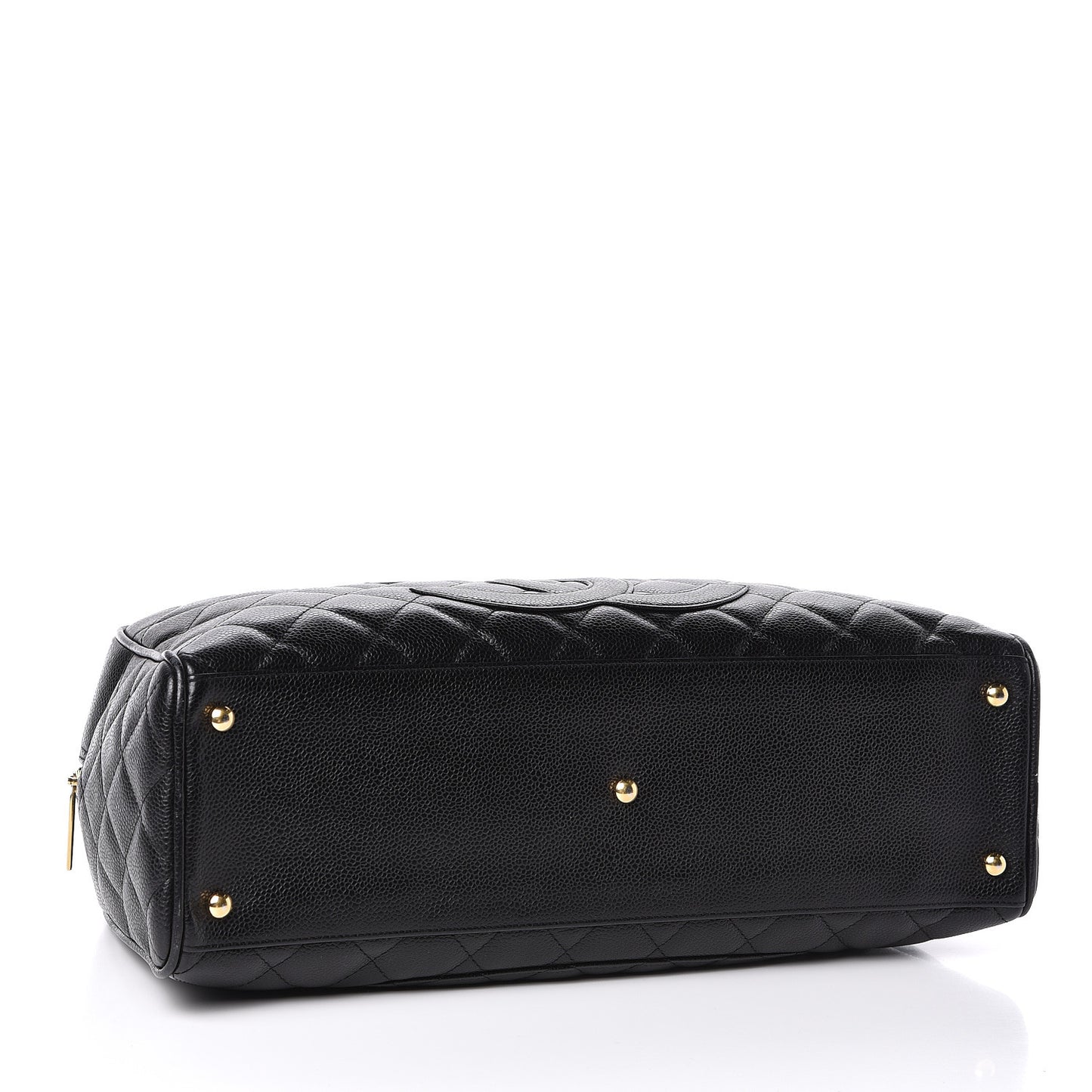 Caviar Quilted Large Bowler Black
