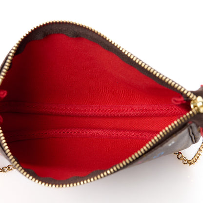 Louis Vuitton LOUIS VUITTON Monogram 2020 Christmas Animation Bumper Cars Mini Pochette Accessories Coquelicot 5 of 10