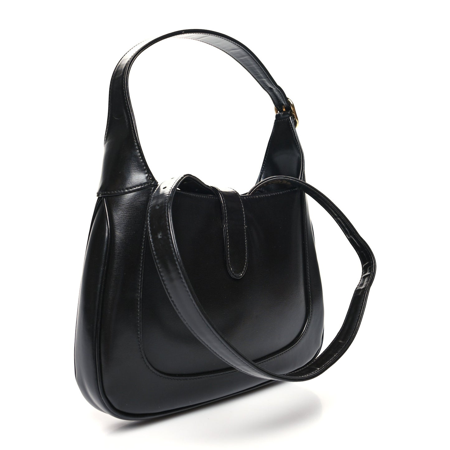 Boarded Dyana Lux Calfskin Small Jackie 1961 Hobo Black