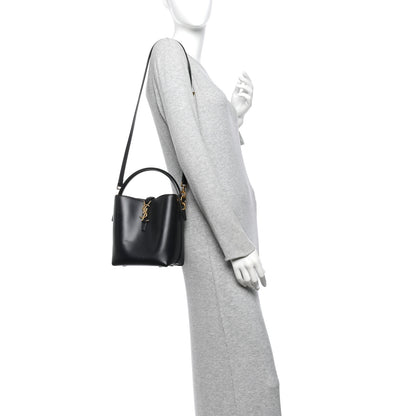 Saint Laurent Shiny Calfskin Le 37 Small Bucket Bag Black 2 of 10