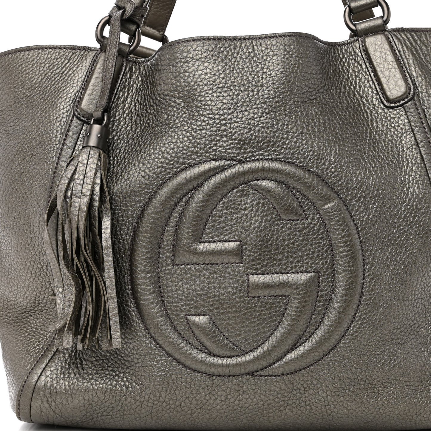 Metallic Cellarius Calfskin Medium Soho Shoulder Bag Sasso