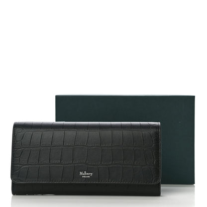 Mulberry Crocodile Embossed Calfskin Wallet Black 10 of 10