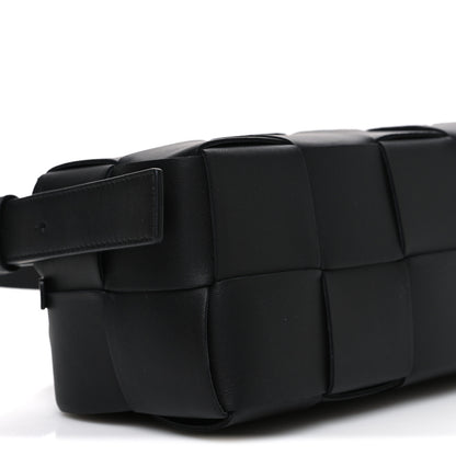 Bottega Veneta Lambskin Maxi Intrecciato Small Brick Cassette Bag Black 9 of 10