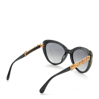 Chanel Bijou Cat Eye Sunglasses 5354-A Black 3 of 7