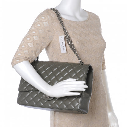 Chanel Caviar Maxi Single Flap Grey 2 of 9