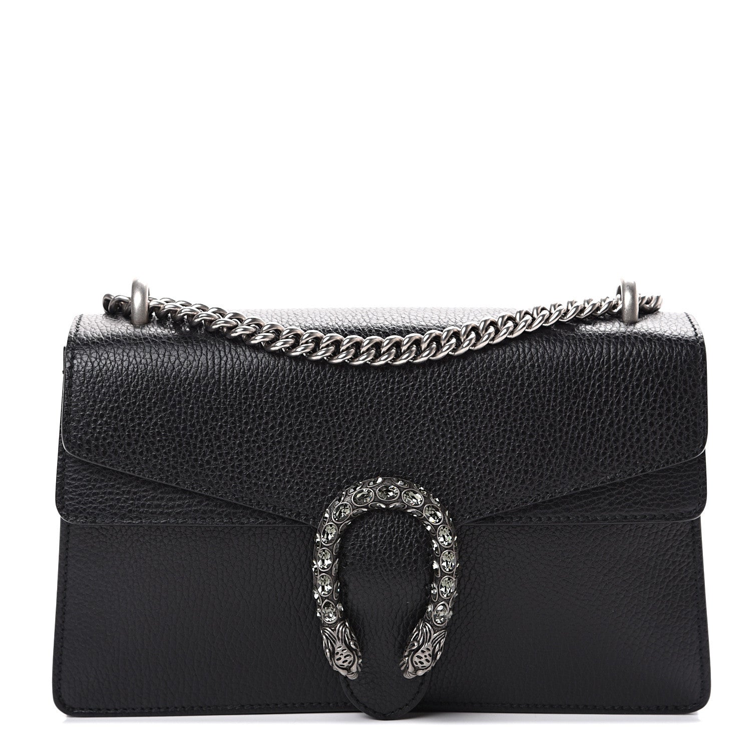 Gucci Pebbled Calfskin Small Dionysus Shoulder Bag Black 1 of 9