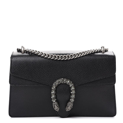 Gucci Pebbled Calfskin Small Dionysus Shoulder Bag Black 1 of 9