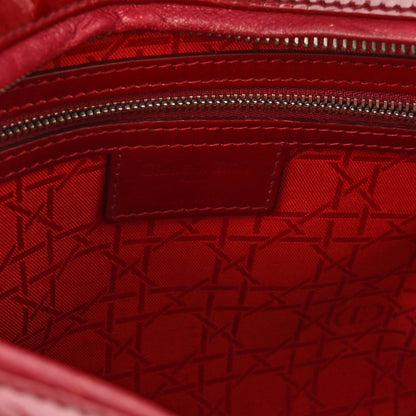 Christian Dior Patent Cannage Large Lady Dior Red 6 of 12
