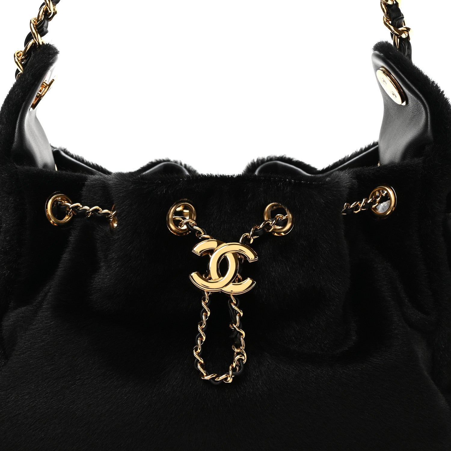 Chanel Pony Hair Mini Chanel 25 Handbag Black Black 8 of 11