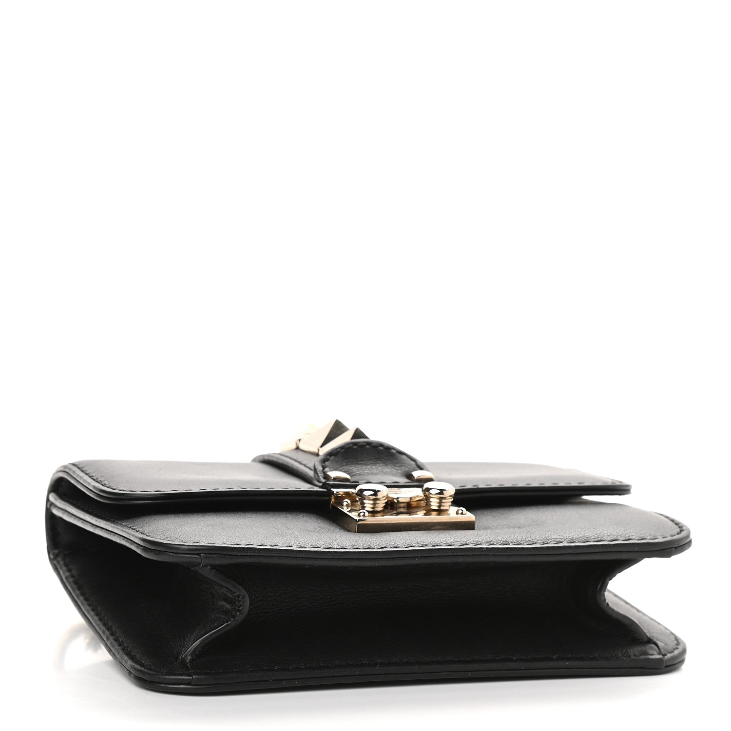 Valentino Garavani Vitello Small Glam Lock Rockstud Flap Black 4 of 9