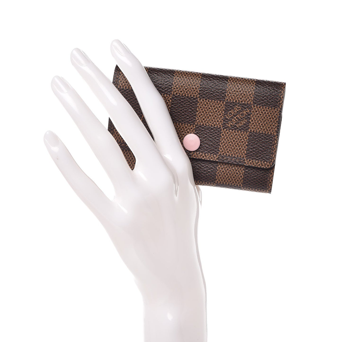 Damier Ebene Multicles 6 Key Holder Rose Ballerine