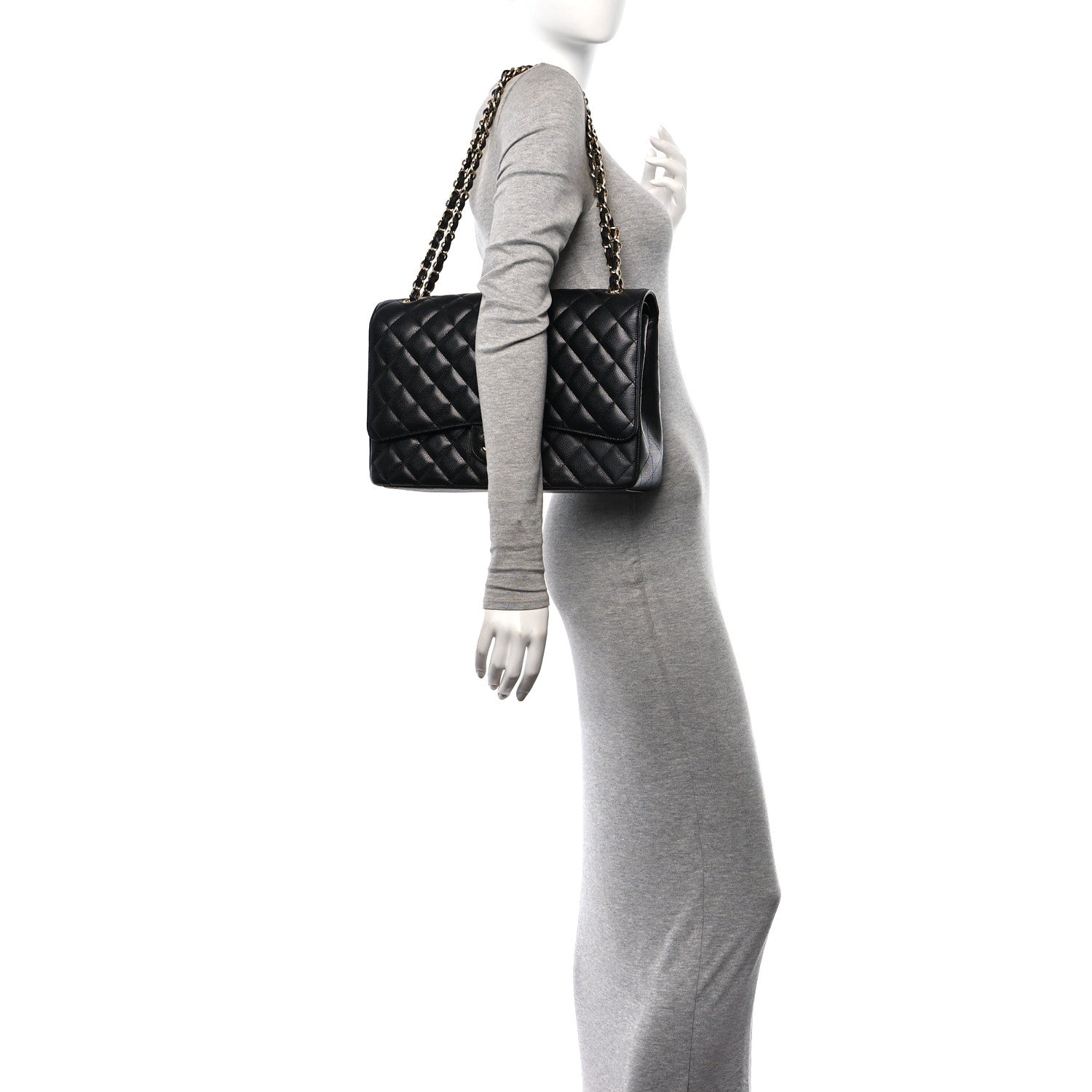 Chanel Caviar Quilted Maxi Double Flap Black 2 of 11