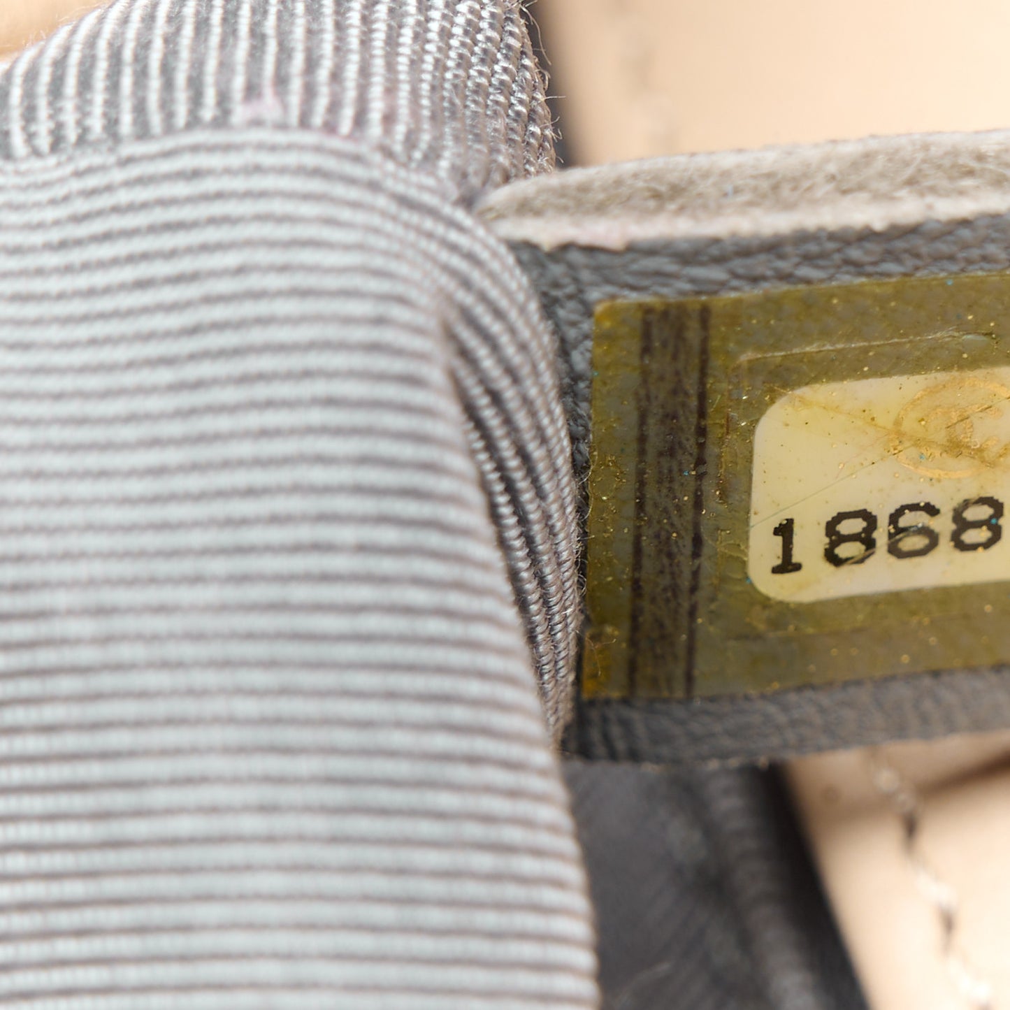 Calfskin Quilted Double Stitch Medium Boy Flap Beige