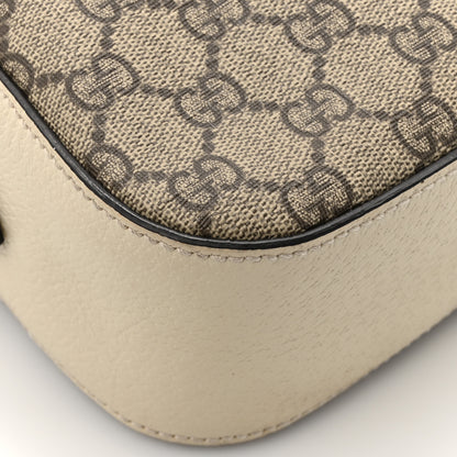 Gucci GG Supreme Monogram Textured Calfskin Web Small Ophidia Camera Bag Beige Ebony Mystic White 13 of 16