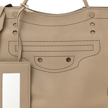 Balenciaga Veau Soyeux Perforated Blackout Hardware City Gris Cendre 8 of 12