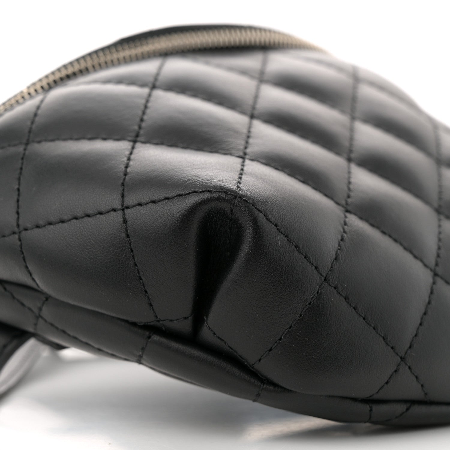 Chanel Lambskin Quilted Waist Belt Bag Black 9 of 10