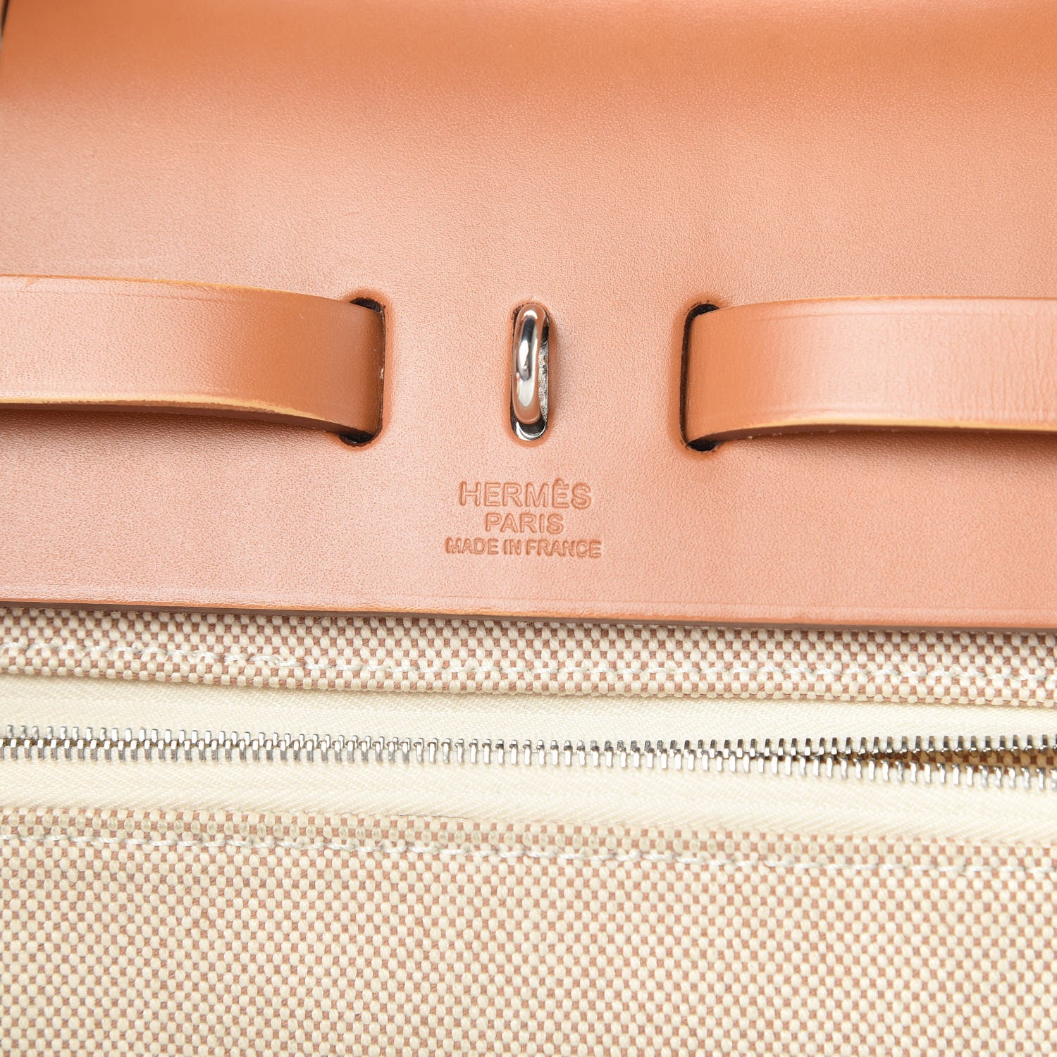 Hermes Vache Hunter Criss Viking Herbag Zip Retourne 31 PM Ecru Beige Naturel 7 of 16