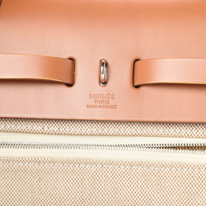 Hermes Vache Hunter Criss Viking Herbag Zip Retourne 31 PM Ecru Beige Naturel 7 of 16