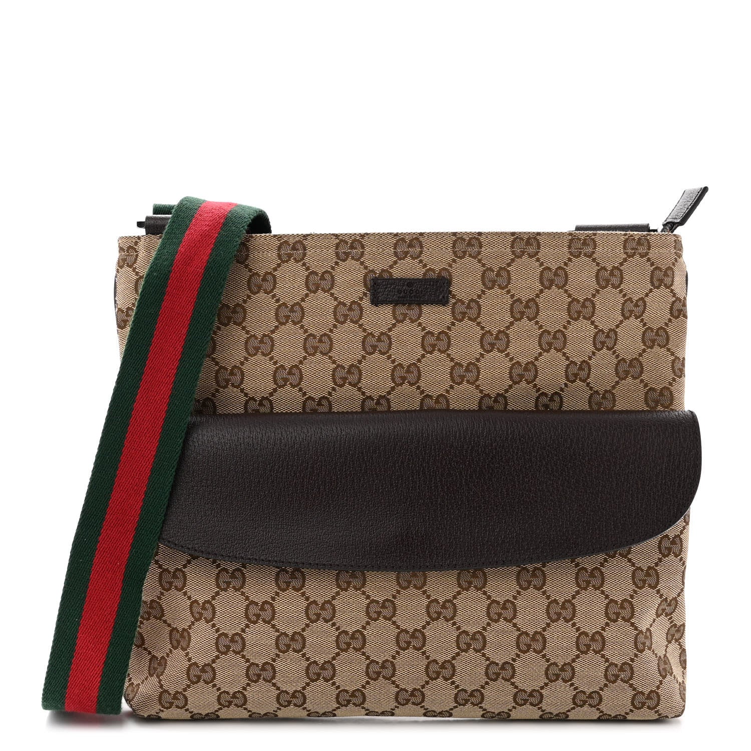 Gucci Monogram Signature Web Small Messenger Brown 1 of 10