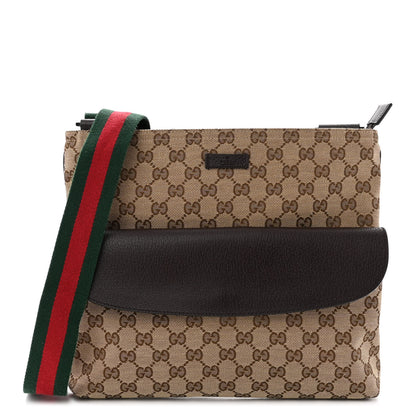 Gucci Monogram Signature Web Small Messenger Brown 1 of 10