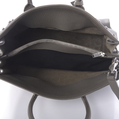 Saint Laurent Grained Calfskin Medium Supple Sac De Jour Kaki Militaire 8 of 12