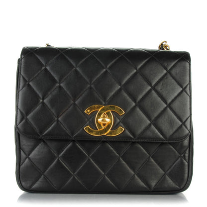 Chanel Lambskin Quilted Shoulder Flap Black 1 of 8