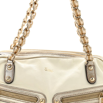 Gucci Goatskin Small Capri Bowler White Gold 8 of 11