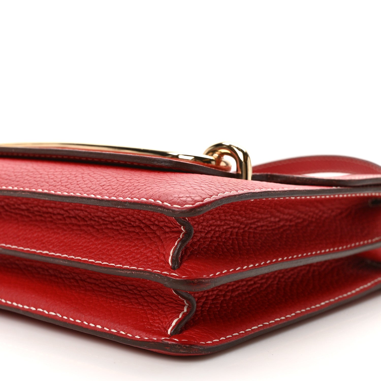 Hermes Taurillon Clemence Sac Roulis 23 Rouge Casaque 8 of 9