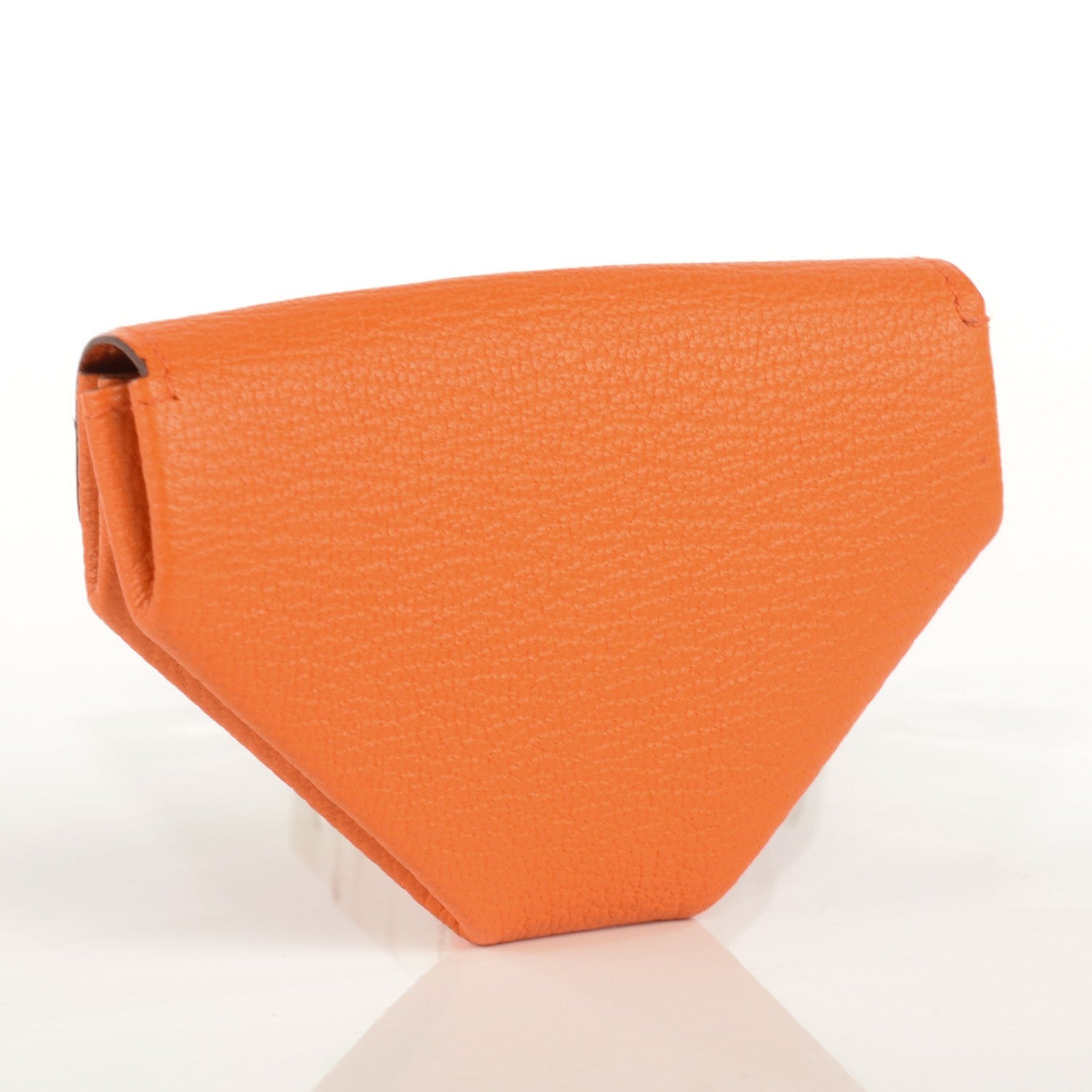 Hermes Chevre Mysore Le 24 Coin Purse Orange 4 of 10