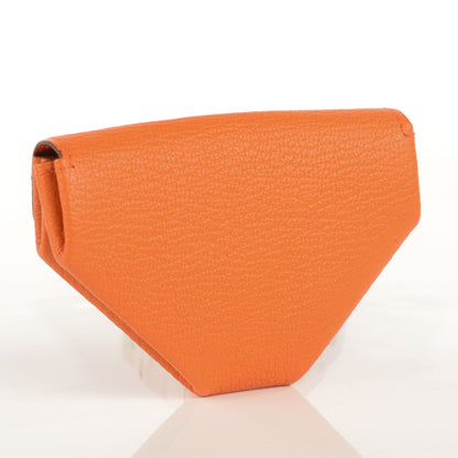 Hermes Chevre Mysore Le 24 Coin Purse Orange 4 of 10