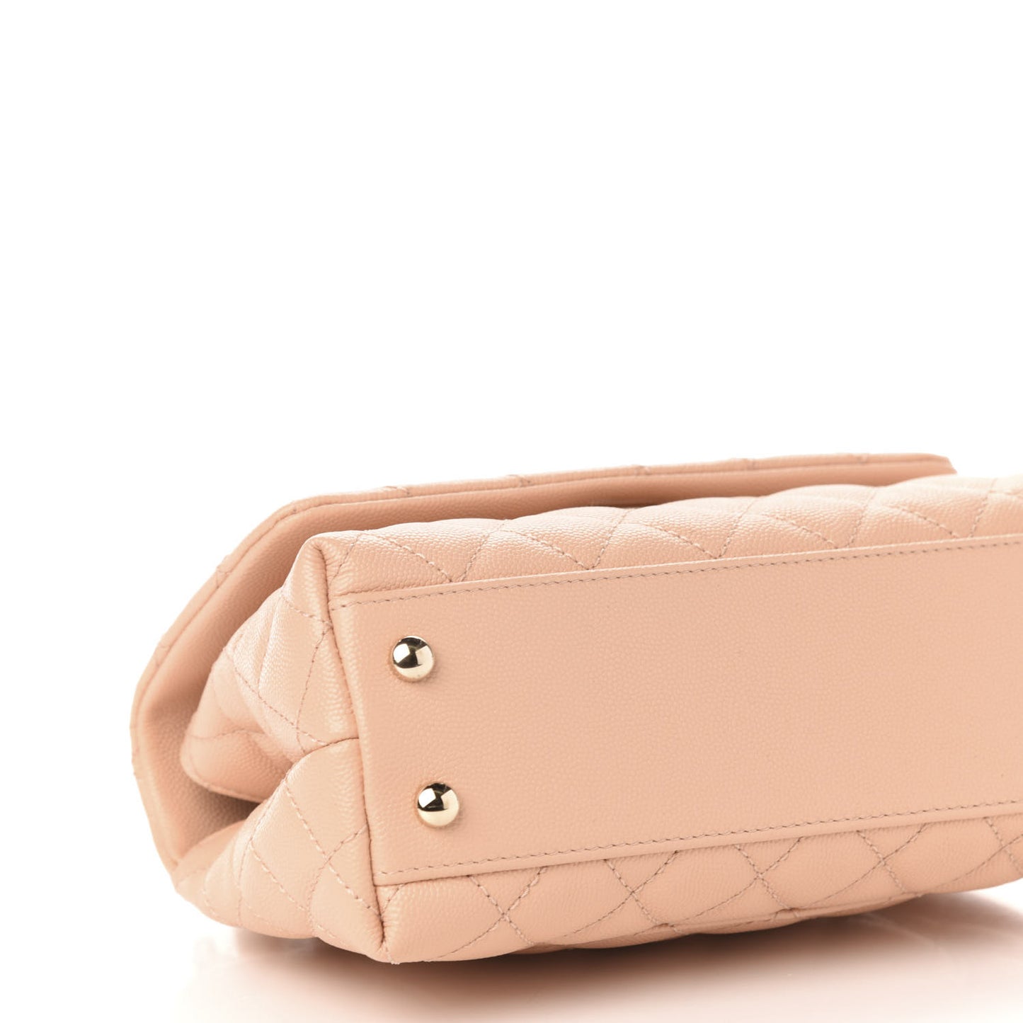 Caviar Quilted Mini Coco Handle Flap Light Pink