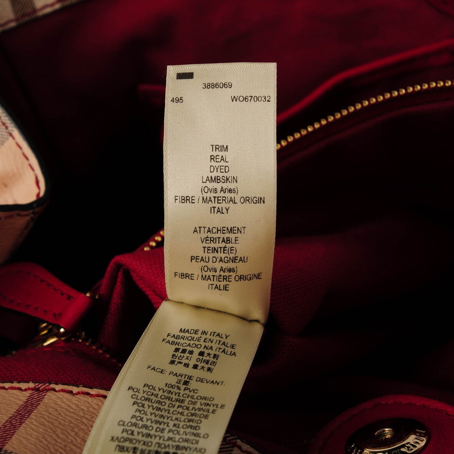 Haymarket Check Small Canterbury Tote Military Red