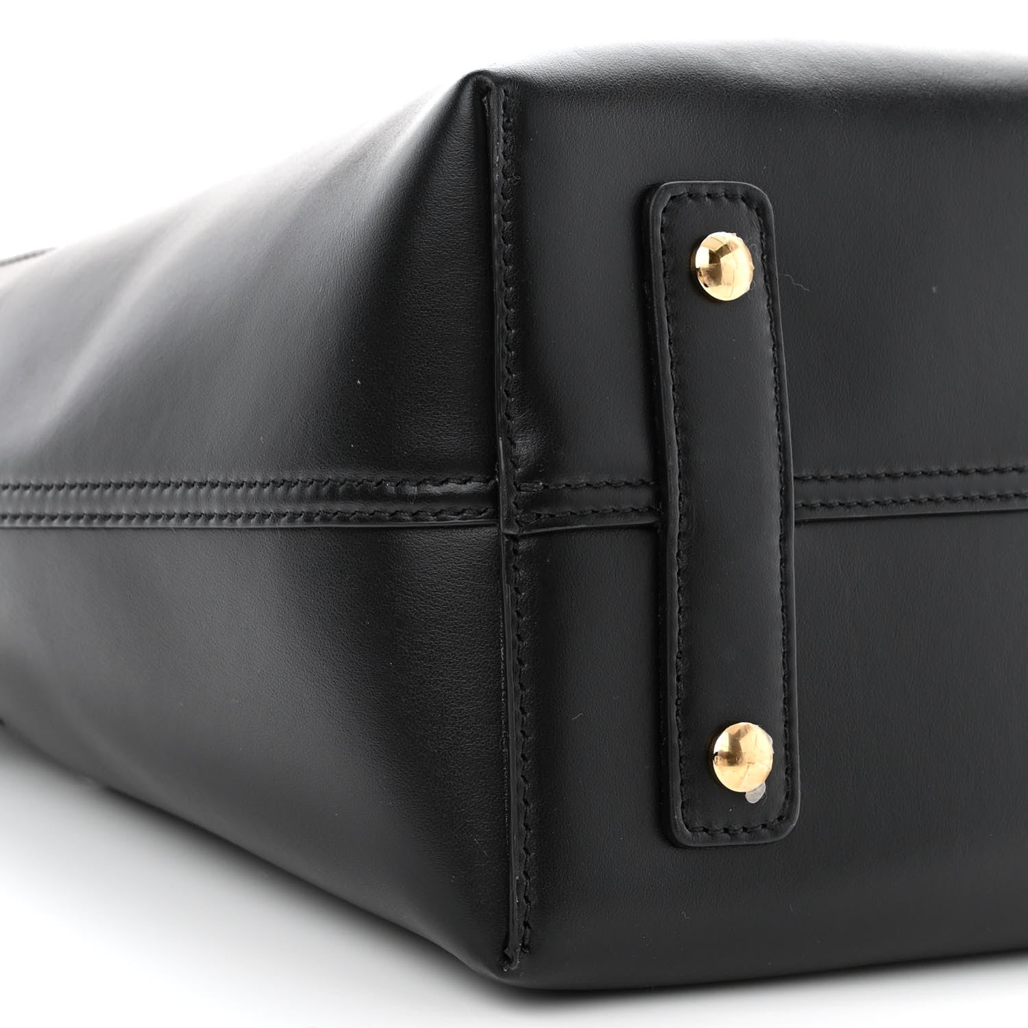 Burberry Smooth Calfskin Triple Stud Small Belt Bag Black Tan 9 of 10